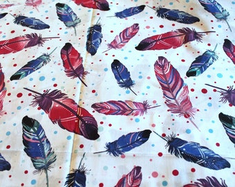 Tissu plumes 50x70cm