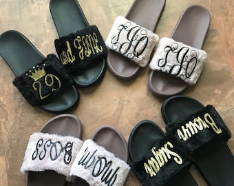 Faux Fur Custom Slippers