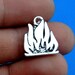 Bulk 20 Pcs Flame Fire Charms Antique Silver Tone 2 Sided 15x18mm,Flame Charms Blaze Fire Charm 2 Sided Antique Silver Tone-1750-1