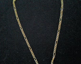 Vintage Gold Plated Figaro Fob Chain