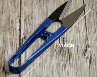 Cut thread scissors professional blue for sewing and embroidery