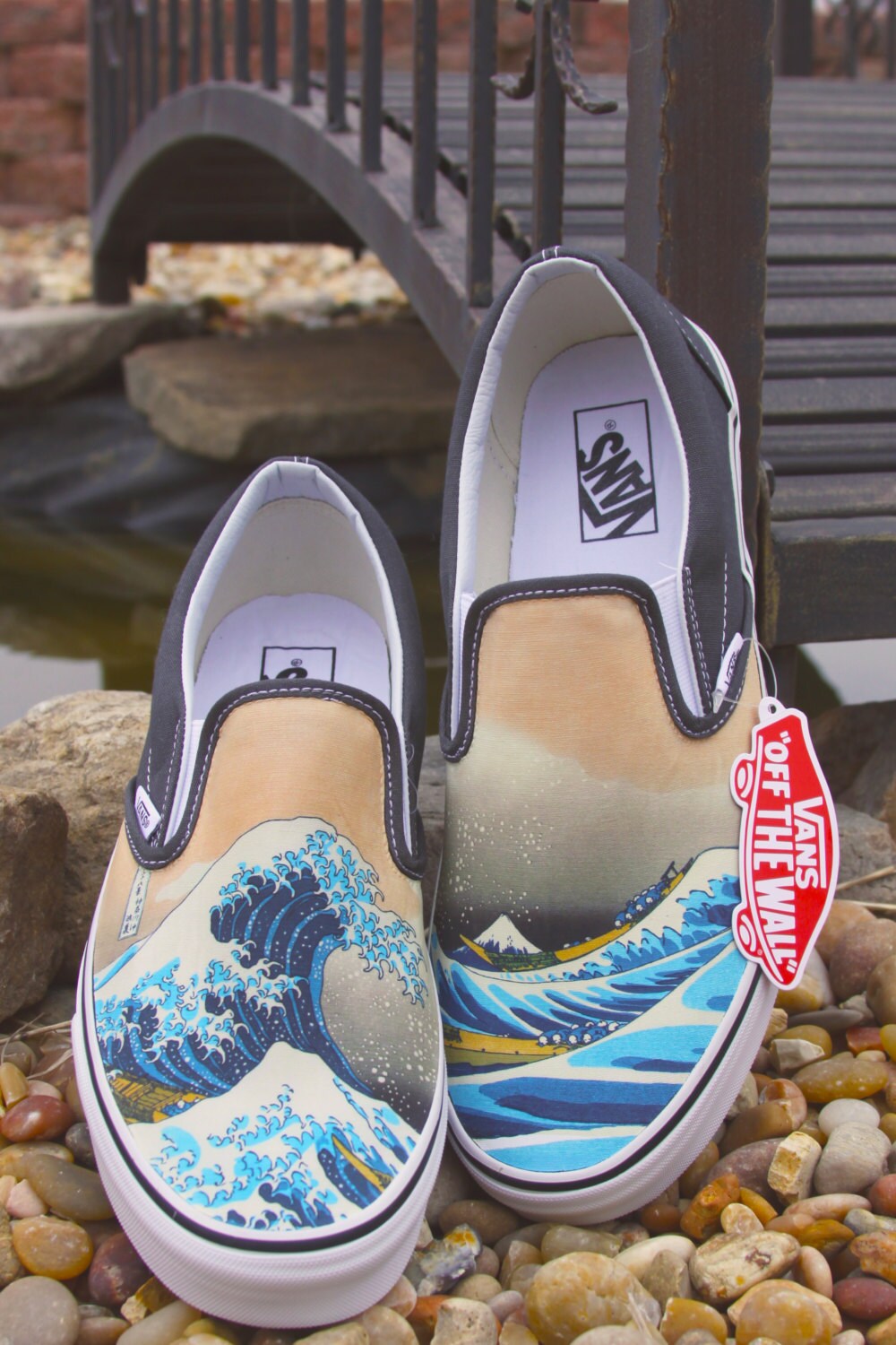 Custom Vans Brand Great Wave Shoes