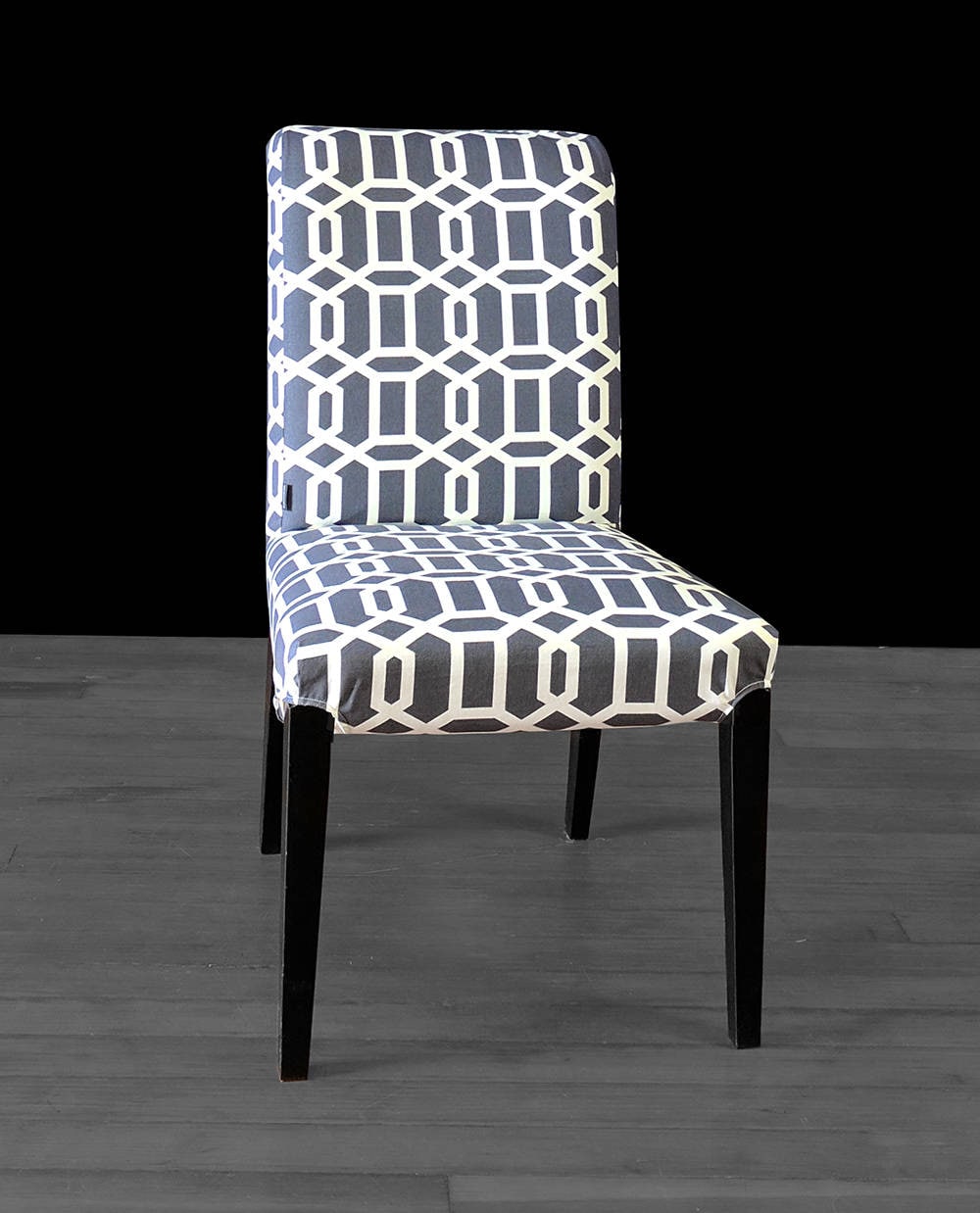 geometric dark gray ikea henriksdal chair cover