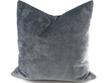 Gray Chenille Throw Pillow Cover, 20x20