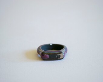 Porcelain Ring. Porcelain Jewelry. Ceramic Ring. Ceramic Jewelry. Ring. Jewelry. Silver. Luster