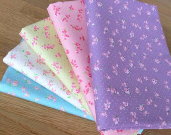 SWEET ROSES Fat Quarter Bundle by Fabric Freedom 100% Cotton Floral Flowers