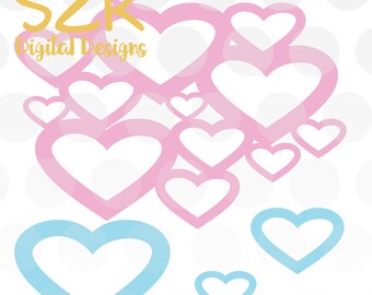 Heart Lace Heart Valentines Day SVG, DXF and EPS digital file