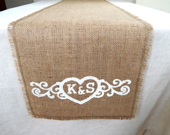 Personalized Burlap Table Runner, Burlap Wedding Runners, Farmhouse Runner, Plain Burlap Table, Rustic Table Runner, Custom Length Available