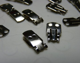 20 Pieces of Nickel Plated Shoe Clip Blanks (10 pairs)