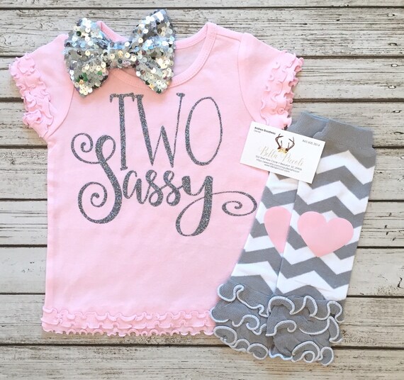 Baby Girl Clothes TWO Sassy Second Birthday Shirt Two Sassy