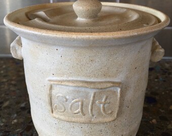 Pottery handmade rustic salt cellar pig holder