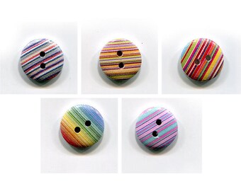 lot 4 buttons removed 15mm, wood, pattern choice