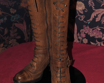 Boots brown leather - size 37