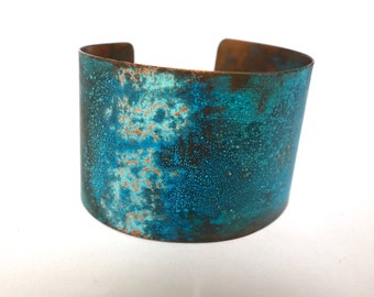 Verdigris Copper Cuff Bracelet