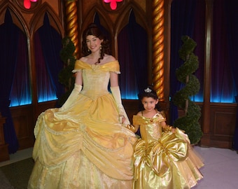 Belle Dress, Princess Belle inspired Dress, Beauty and the Beast inspired, Belle costume, Deluxe belle