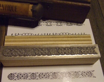 Letterpress Printing Block "Ornate Line Border" - Letterpress Blocks - Print Blocks - Mounted Letterpress Block - Magnesium Print Block