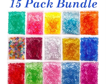 Fishbowl Beads 15 Pack Mega Bundle, Crunchy Slime, Fishbowl Slime, Clear Slime, Slime Supplies, Slime Kit, DIY Slime, Floam, Peachybbies
