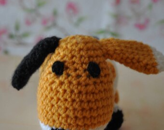 Plush puppy crochet needle