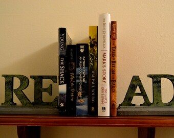 Wooden Bookends - Neutral Colors