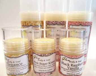 Solid Lotion Body Bar Your Choice of Fragrance and Size