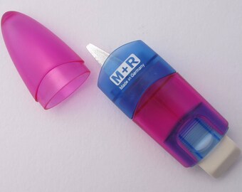 M+R ELLIPSTICK PURPLE pencil sharpener with rubber