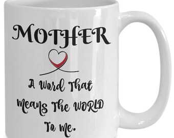 Mother - a word that means the world to me