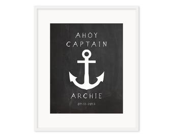 Ahoy Captain - Customized Print