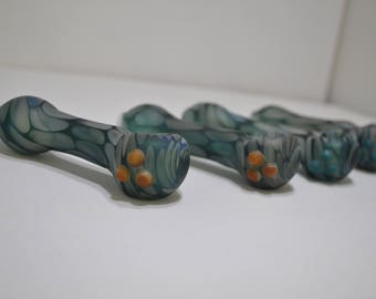 Glass Spoon Pipe, Spoon Pipe, Matte Finish Spoon Pipe, Sandblasted Pipe, Borosilicate