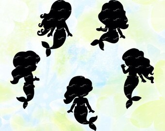 Free Free 344 Baby Mermaid Silhouette Svg SVG PNG EPS DXF File