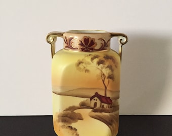 Nippon Vase, Small Vase, Hand Painted Vase, Miniature Vase