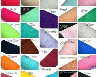 Multi Pack 1/8 inch Elastic - You choose colors and quantity - Skinny Elastic - Elastic by the yard - Thin Elastic - DIY - Headbands