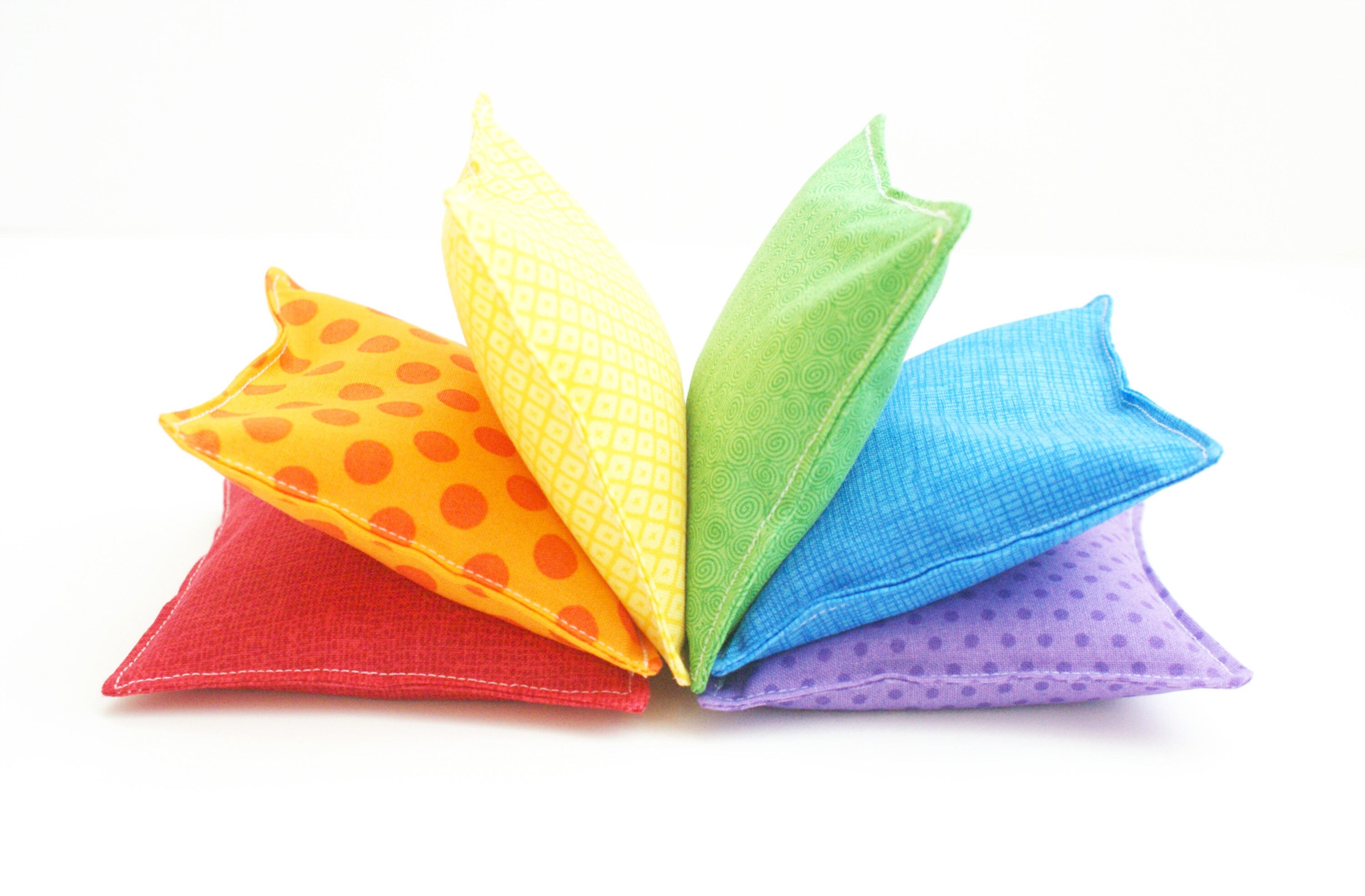 Rainbow Bean Bag Set Set of 6 Washable Beanbags Kids