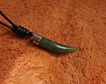 Jade pendant set in sterling silver