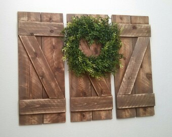 Shutter Rustic Wood Handmade Wall Decor Christmas Decor