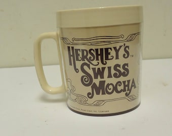 vintage hersheys chocolate cup mug,hersheys swiss mocha,candy advertising