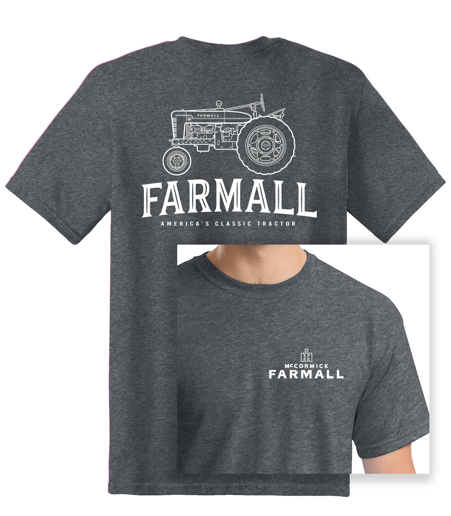 Vintage Farmall Tractor Arch Farmer Farm T Shirt Old