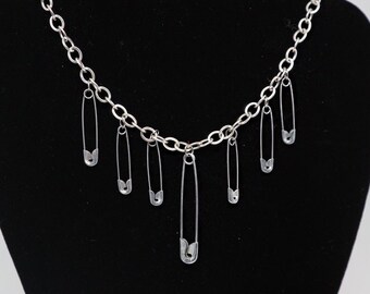 Sue Safety Pin Necklace and Bracelets