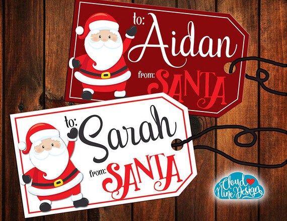santa gift tags christmas gift tags from santa printable