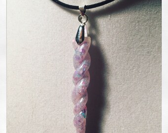 Sparkly Resin Unicorn Horn Necklace