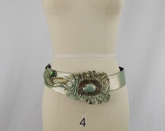1980's NINA ARJANI Leather Designer Belt