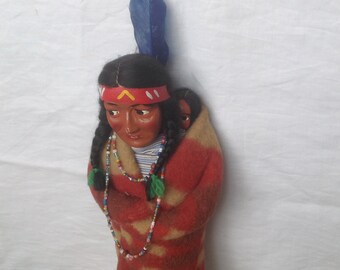 Authentic Sioux Indian squaw with papoose
