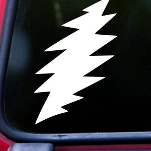 Lightning Bolt Vinyl Decal Sticker – Electric Storm Cloud Design For Car Window Bumper Mug