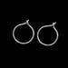 4 pairs of 925 Sterling Silver Circle Hoop Earrings 12mm. :tk0204