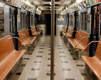 New York Subway photo, New York Photography, vintage, antique NYC subway sign - fine art photograph