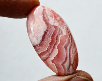 52 Cts Natural Rhodochrosite Oval Shape Pink Rhodochrosite Gemstone Cabochon 36x19x6.6 MM R16352