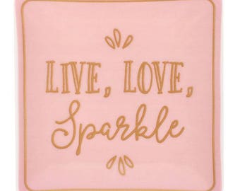 Live Love Sparkle Jewellery Dish