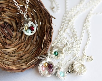 Mother's Family Nest Necklace