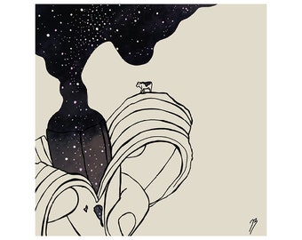 Midnight Snack - Digital print - Original illustration - 210x210mm