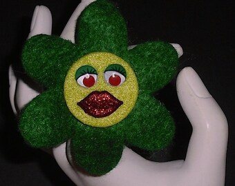 Green Angelina (Funky Felt Flowers)