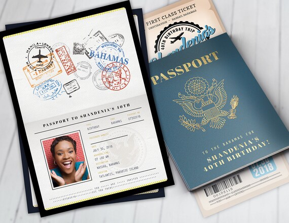 Passport Party Invitations 1